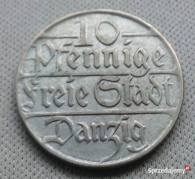 WOLNE MIASTO GDAŃSK10 FENIGÓW1923 rCuNi mazowieckie Legionowo