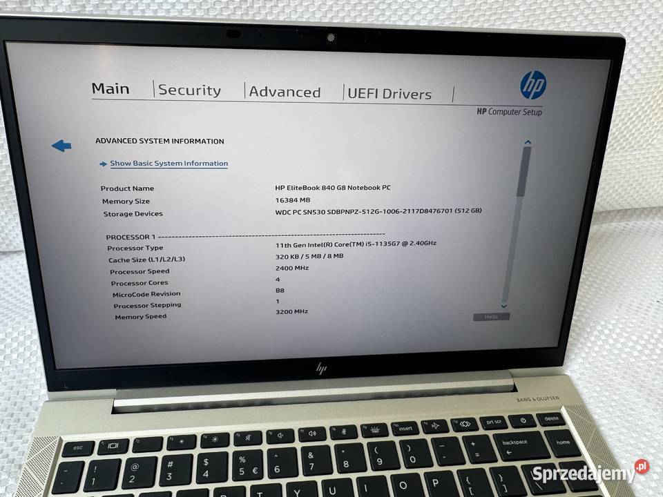 Laptop Elitebook HP 840 G8 i51135G724GHz 16GB małopolskie