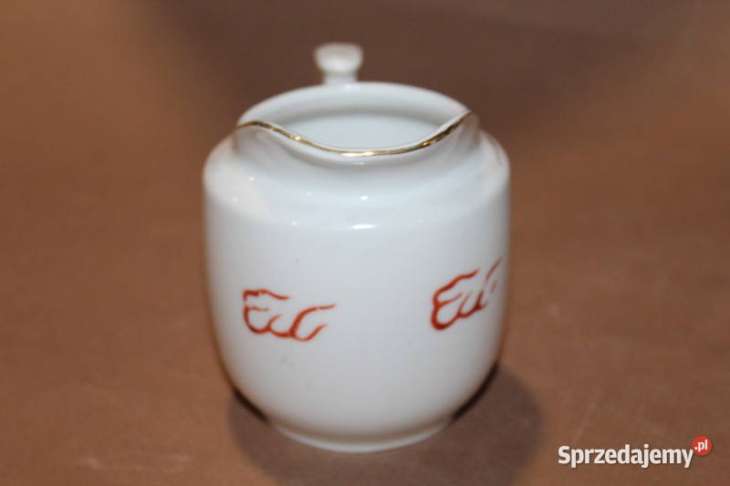 Porcelanowy mlecznik ręcznie malowany Lucky 1154 Szczecin