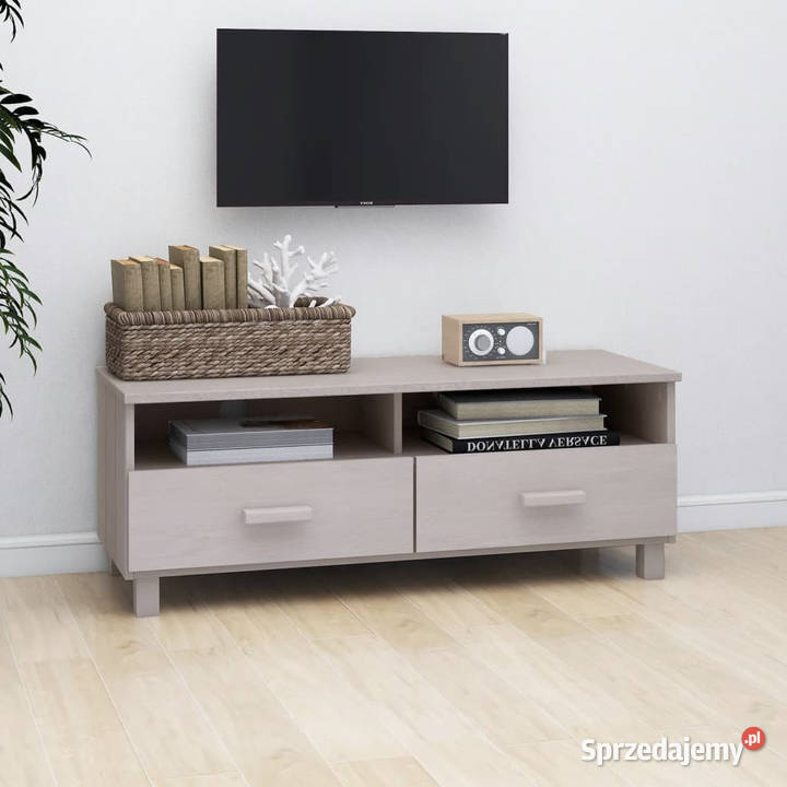 Szafka pod TV HAMAR biała 106x40x40 lite drewno Warszawa