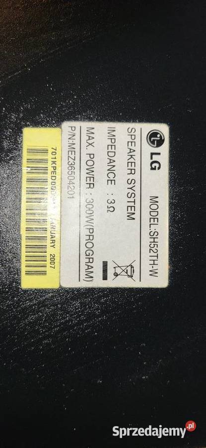 Subwoofer kina domowego LG 5.1 kujawsko-pomorskie Choceń