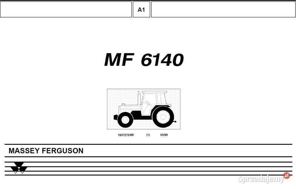 MASSEY FERGUSON 6140 katalog części Rok wydania 1999