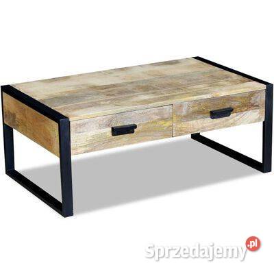 Stolik kawowy z 2 szufladami lite drewno mango Warszawa sprzedam