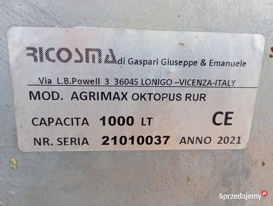 Opryskiwacz do truskawek Octopus 1000l Hardi Karczmiska Pierwsze