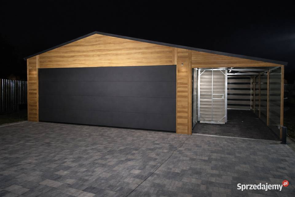 Garaż blaszany 8x5 brama segment z automatem Toruń