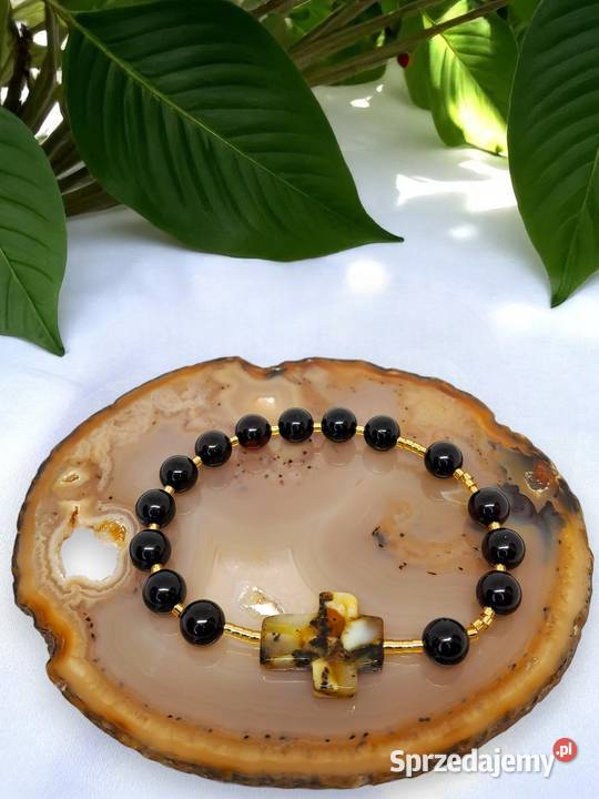 Bransoletka dziesiątka różańca z bursztynu Warszawa