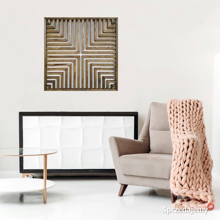 3D obraz z drewna ażurowy dekoracja kolor dąb 70 Gdynia