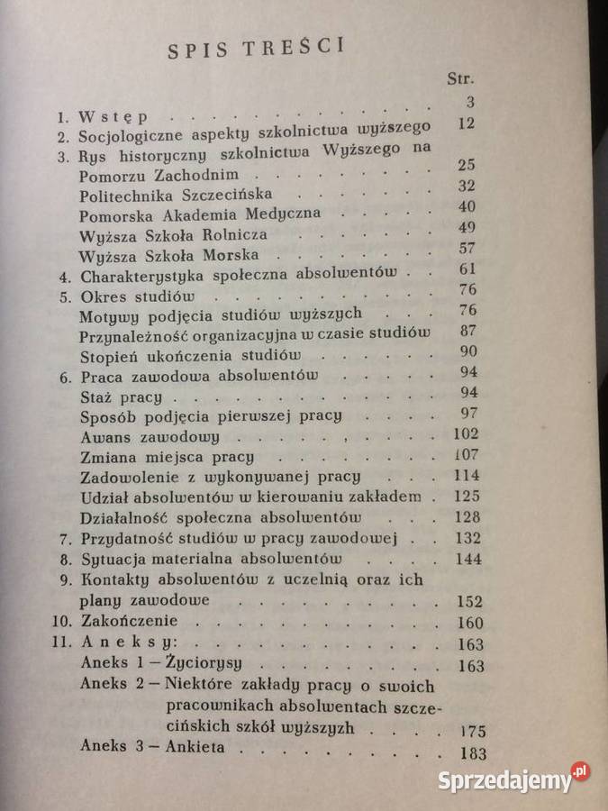 3692 Absolwenci Szczecińskich Szkół Wyższych Antykwariat Szczecin sprzedam