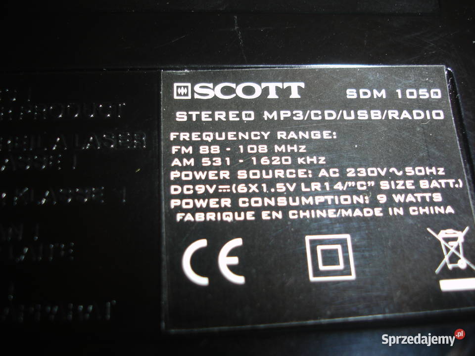 Radioodtwarzacz z CD SCOTT SDM1050 Zielona Góra
