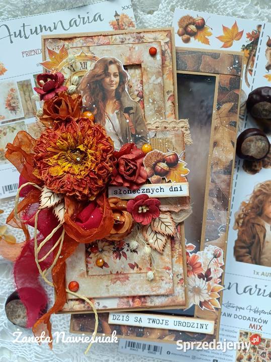 KARTKA URODZINOWA z pudełkiem Rękodzieło sprzedam