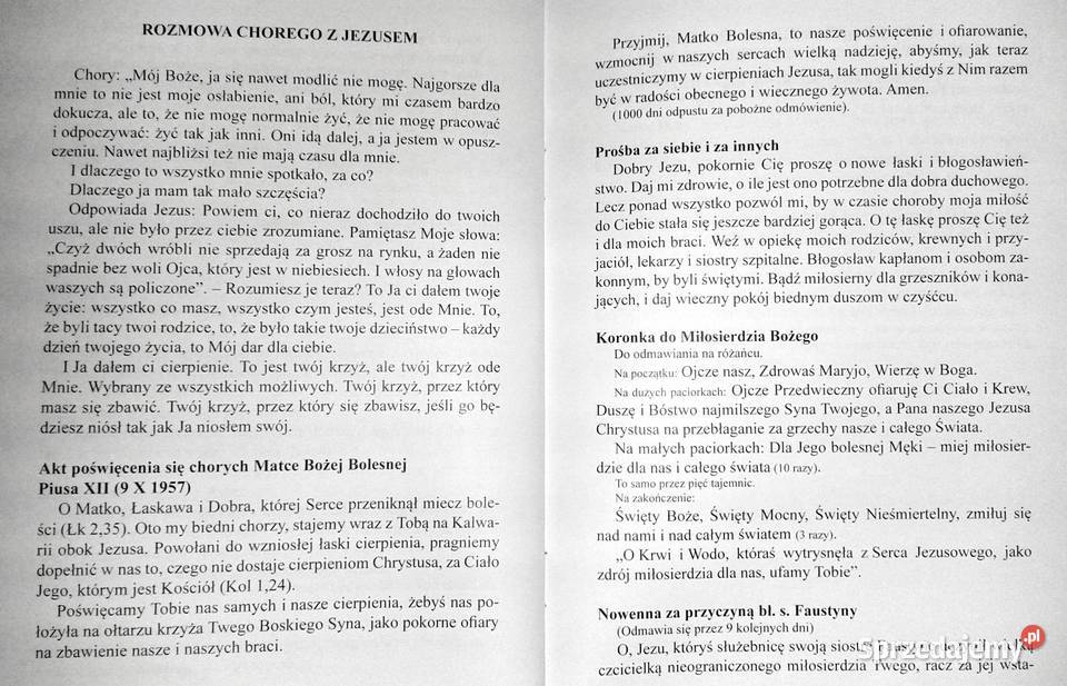 Przyjdę i uzdrowię go Modlitewnik chorych ks Rok wydania 1996 Chełm