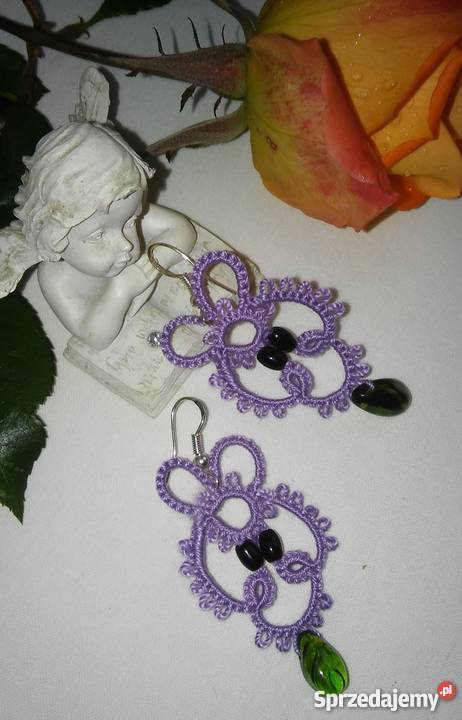 Kolczyki Frywolitkowe