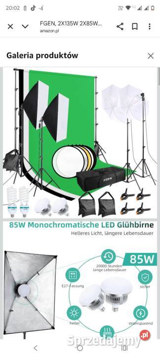 zestaw tła do studia fotograficznego z lampą CFL Akcesoria Zawiercie