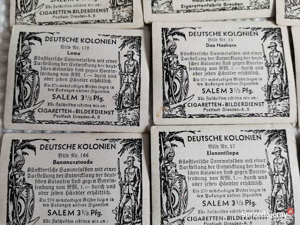 Stare kolekcjonerskie karty z paczek papierosów śląskie Katowice