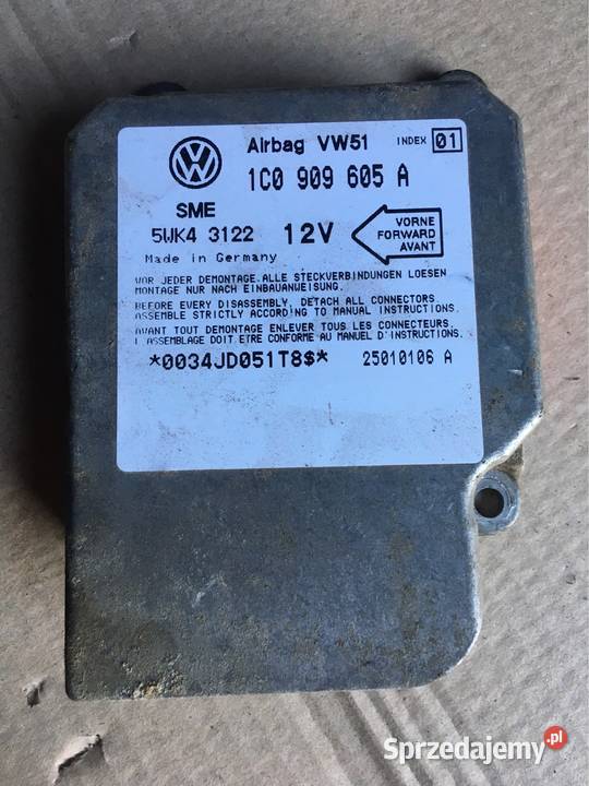Moduł Airbag golf 4 1C0909605A Chojnice