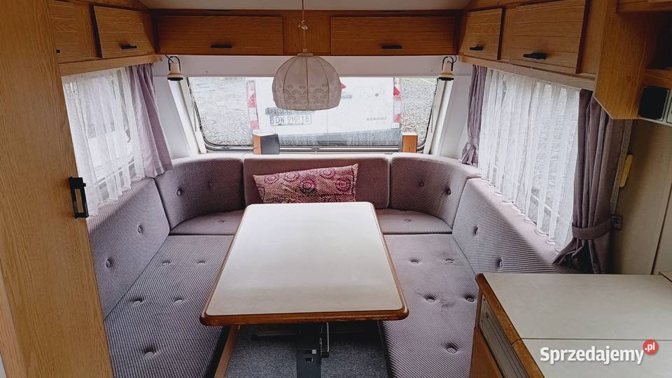 Przyczepa kempingowa łóżka piętrowe campingowa Międzybrodzie Bialskie