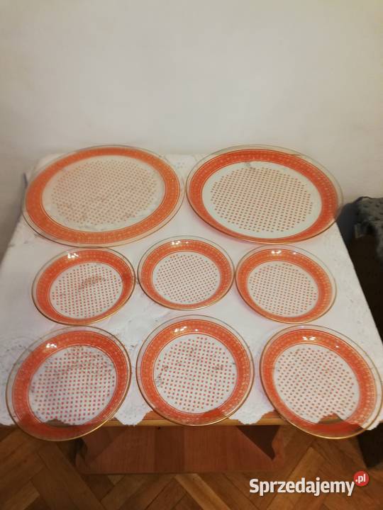 Komplet deserowy Vintage lata 80te XX w Porcelana i szkło mazowieckie Warszawa