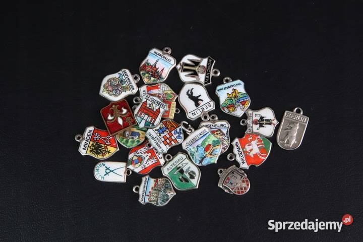 NIEMCY LANDY SREBRNE HERBY zestaw 22 sztuki k55 mazowieckie Warszawa