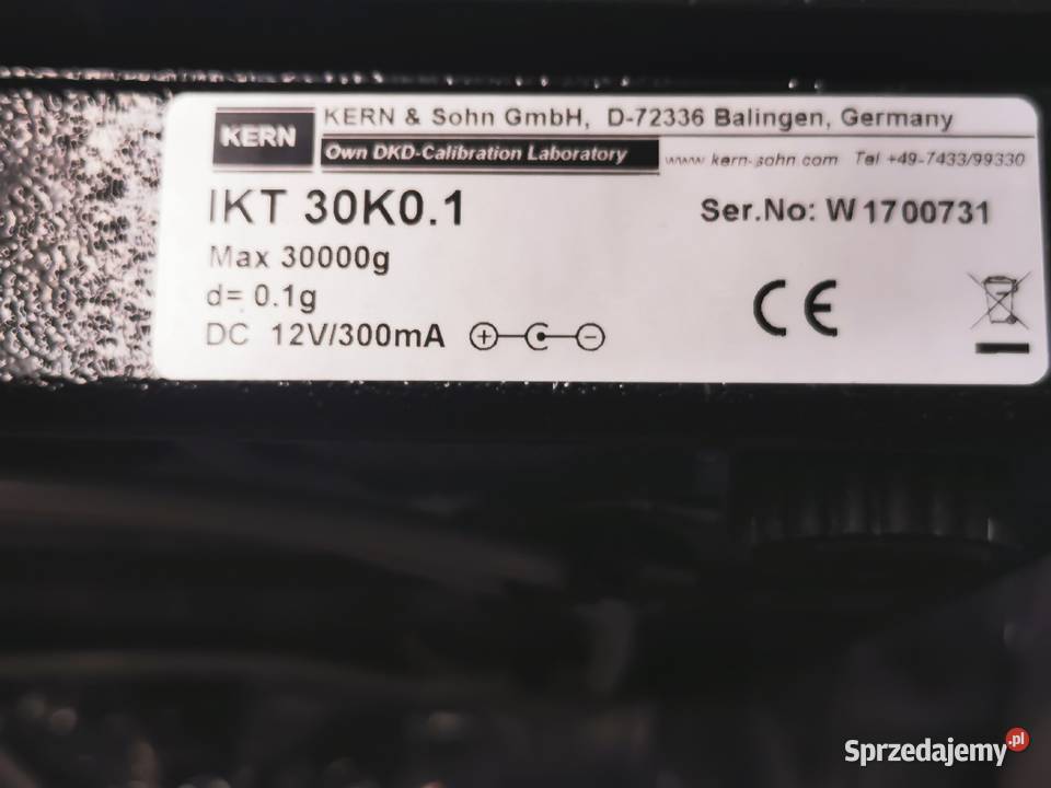 Waga platformowa Kern IKT 30K01 Zakres pomiaru Wrocław sprzedam