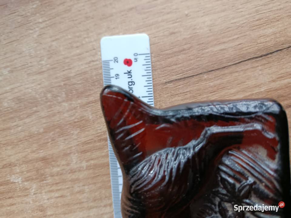 Szklana figurka pies Avon vintage prl perfumach Choszczno