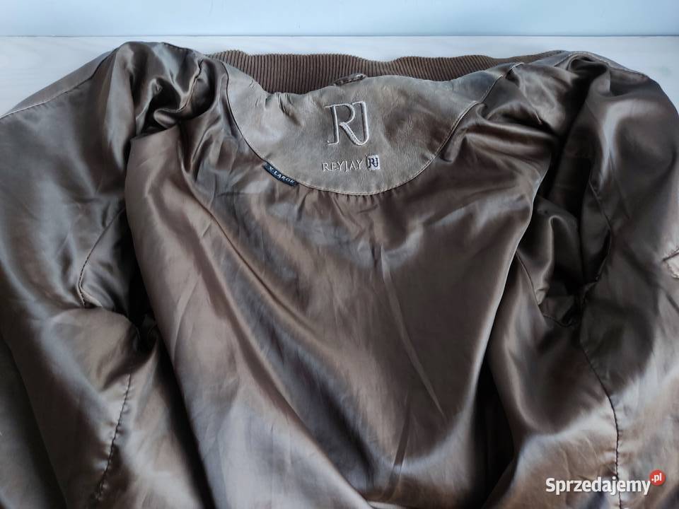 Kurtka pilotka RJ Rey Jay brązowa brązowy/beżowy Odzież i bielizna męska Głuchołazy