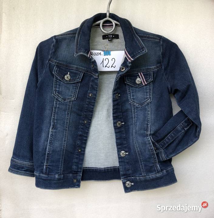 Świetna Kurtka jeansowa z nadrukiem r122 Bawełna 6 lat+ Kurtki i płaszcze Kraków