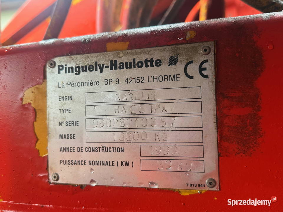 zwyżka podnośnik HAULOTTE HA25TPX wysięg 25m Rok produkcji 1999 Działoszyn