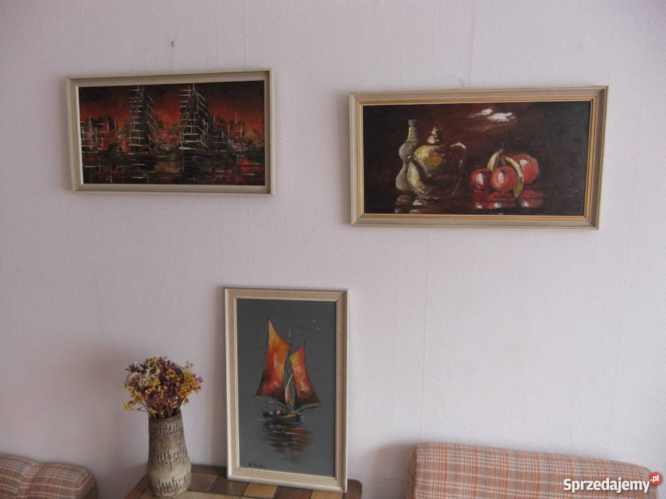 Obrazy olejne Sztuka 6000 Lata 60te i Szczecin Szczecin sprzedam