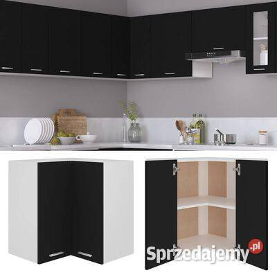 vidaXL Wisząca szafka narożna czarna 57x57x60 Warszawa