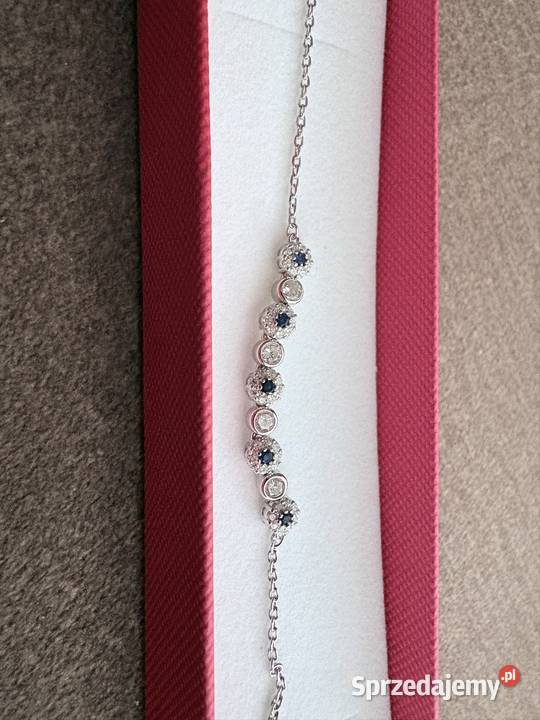 Bransoletka srebrna z cyrkoniami Więcbork sprzedam