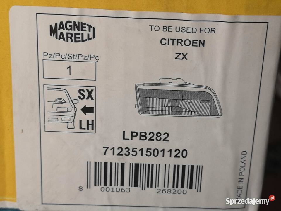 LAMPA LEWY PRZÓD CITROEN ZX 19911999 MAGNETI