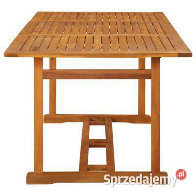 Ogrodowy stół jadalniany 180x90x75 lite drewno