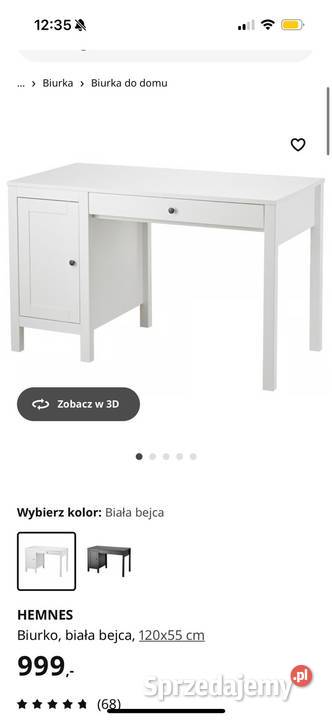 Biurko hemnes ikea białe Biurka śląskie Jaworzno sprzedam