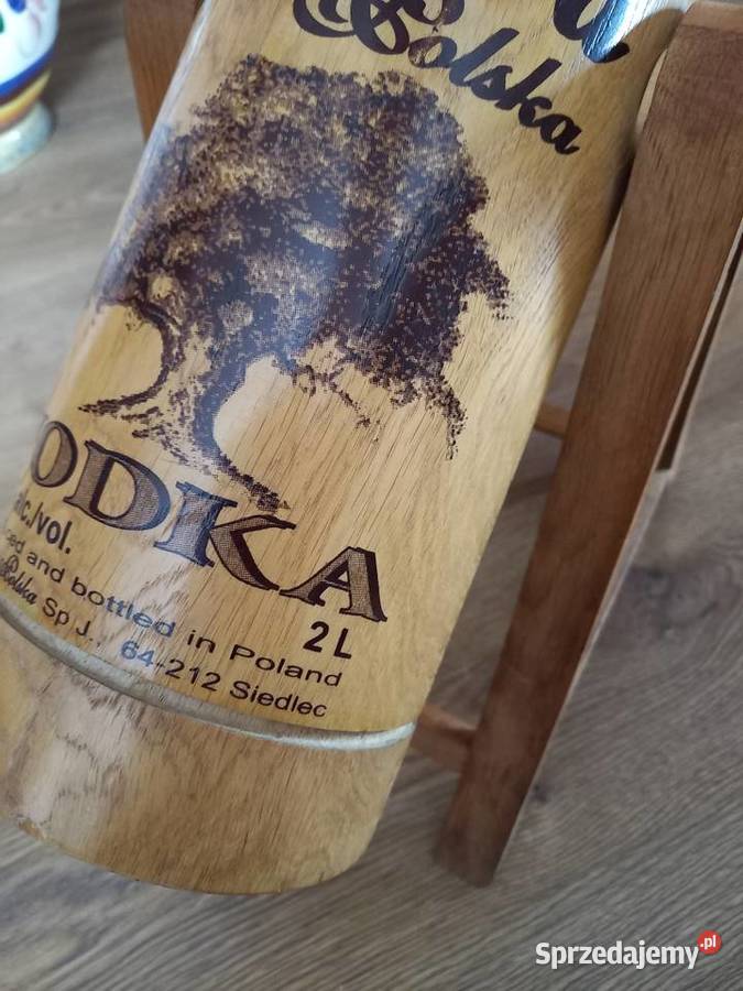 Butelka Dębowa 2l na stojaku odcienie żółtego Lipno