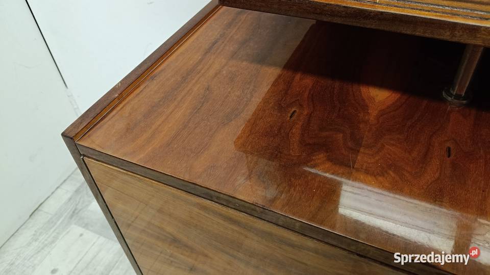 mid Century modern komoda z witryną design lata Radomsko