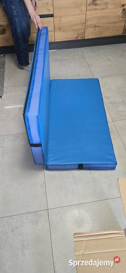 SKŁADANA MATA GIMNASTYCZNA 122x122x10 NIEBIESKA Błaszki