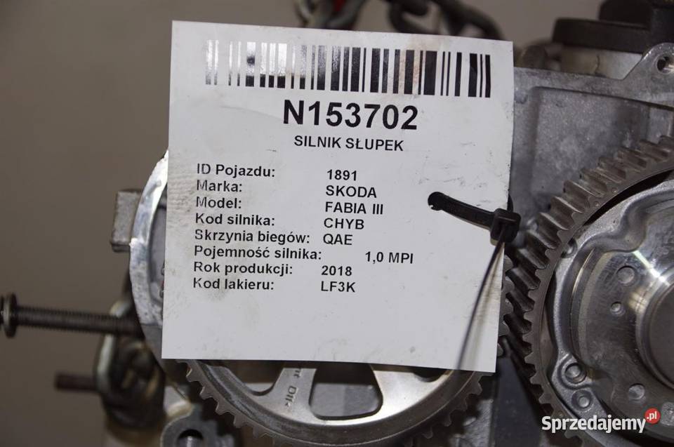 SILNIK SŁUPEK SKODA FABIA III 10 MPI CHYK kujawsko-pomorskie Lipno