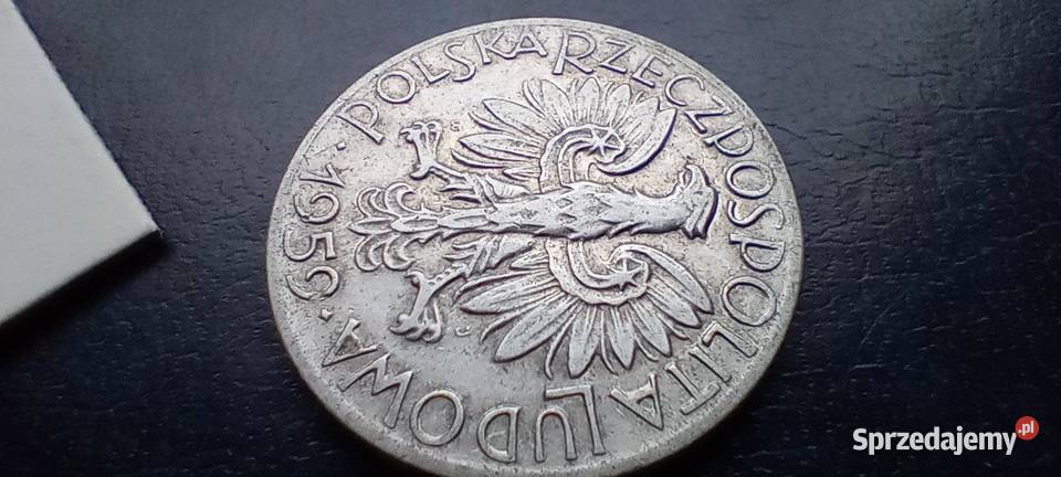 Stare monety 5 złotych 1959 destrukt PRL Polska Lesko