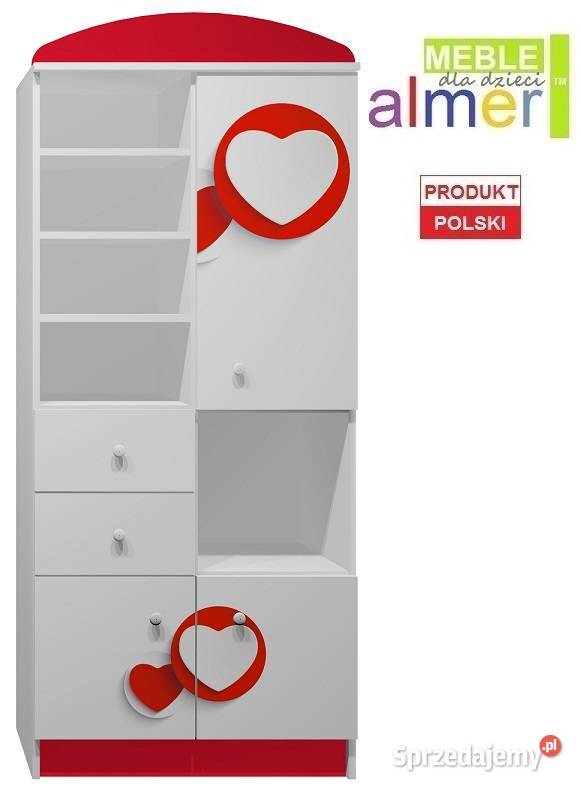 CZERWONE SERCE 12 N5 regał dziecięcy 80x40 w190 Meble Zduńska Wola sprzedam