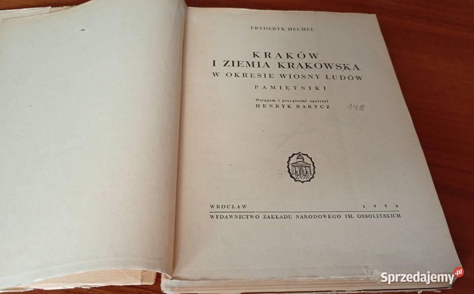 Kraków i ziemia krakowska w okresie Wiosny Ludów historia Gdańsk sprzedam