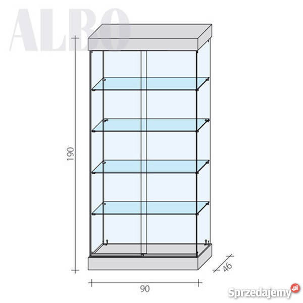 Gablota szklana witryna gablota do sklepu biura Usługi dla firm Olsztyn