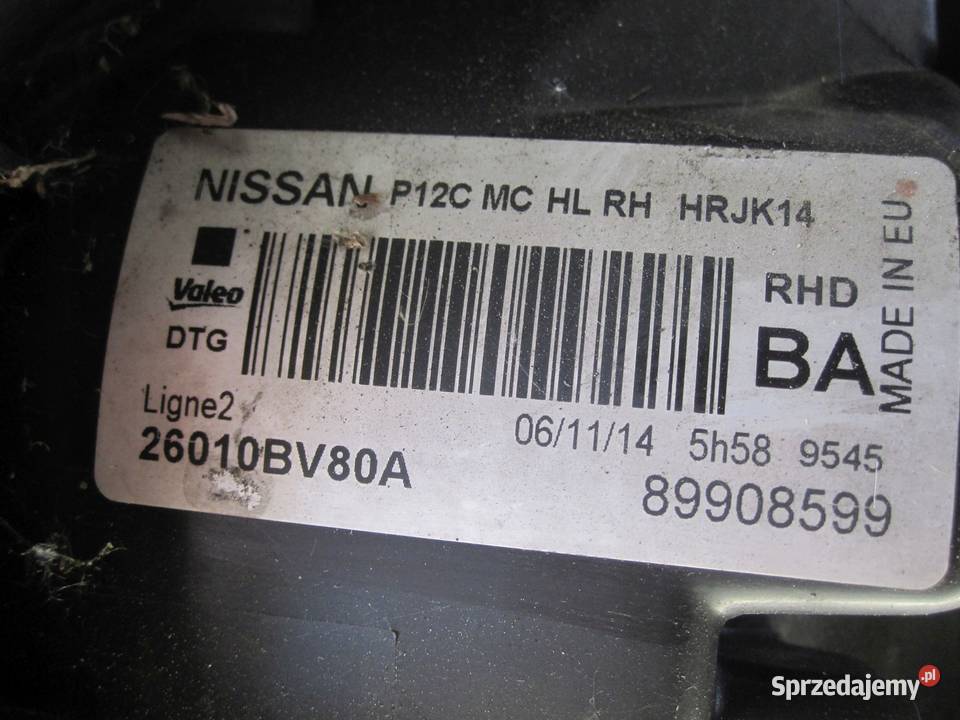 NISSAN JUKE I LIFT 15r lampa prawa przód świętokrzyskie Kielce