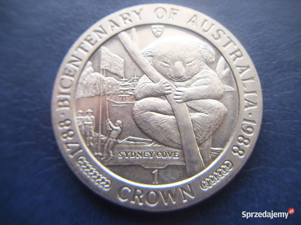 Stare monety 1 korona 1988 Wyspy Man Lesko