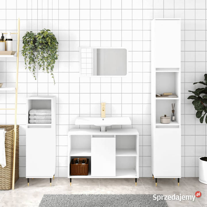 Szafka łazienkowa biała 30x30x100 materiał Warszawa
