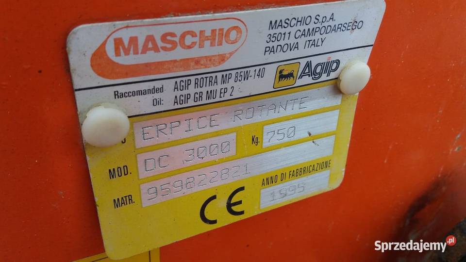 Brona wirnikowa Maschio 3m hydropak agregat Dwornia