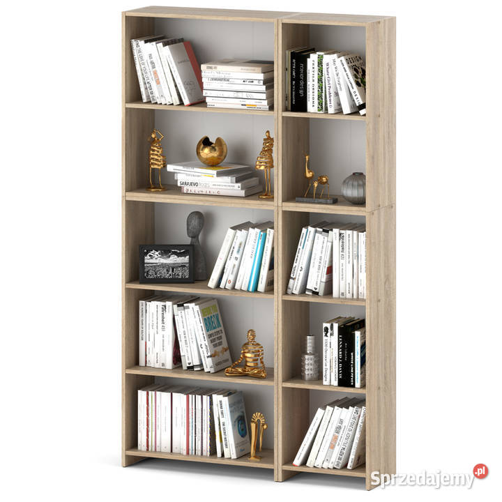 Regał Drewniany Na Książki 110 Dąb Sonoma Słupek Elbląg