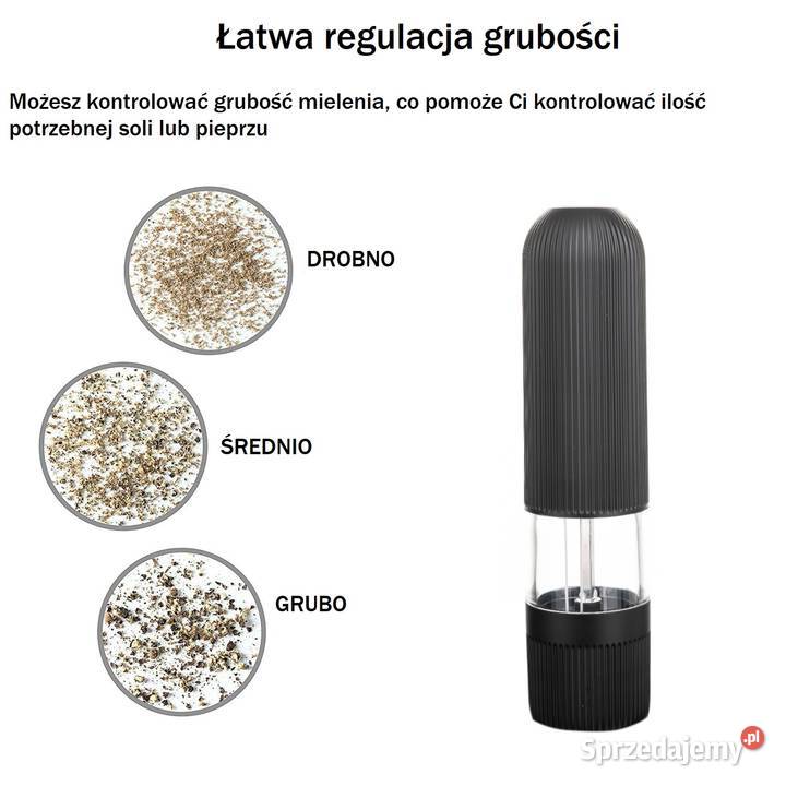 zestaw 2x MŁYNEK ELEKTRYCZNY do soli i pieprzu Młynki i moździerze Zielonka