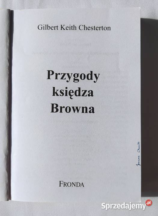 Przygody księdza Browna Gilbert Keith Chesterton Hajnówka