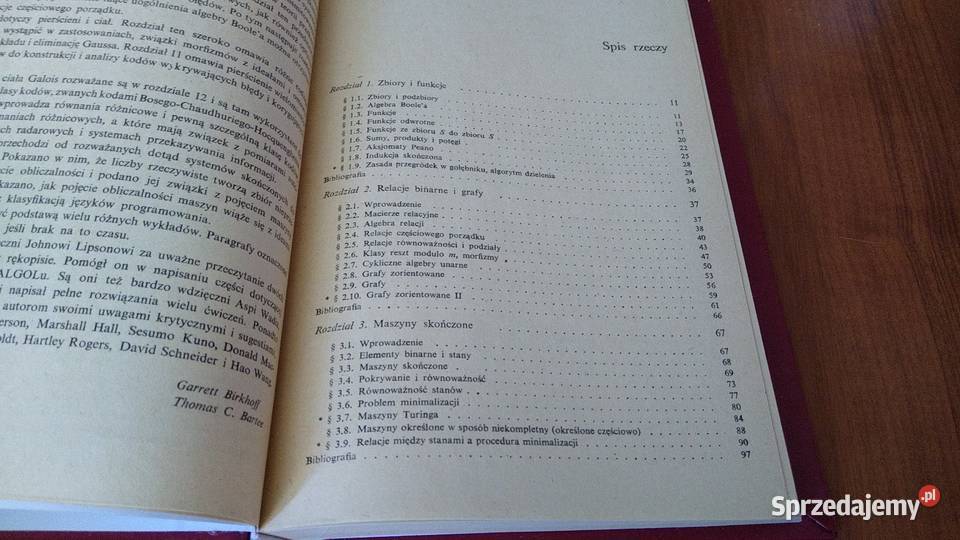 Współczesna algebra stosowana Birkhoff Bartee Rok wydania 1983 Gdańsk