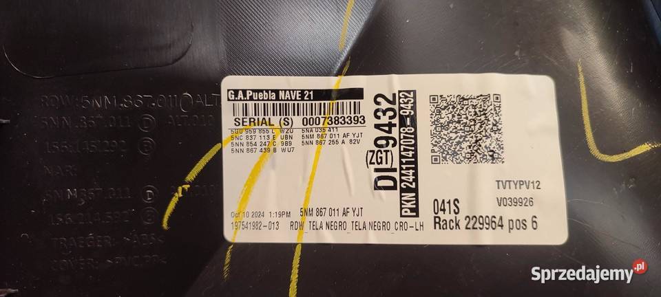 TIGUAN II ALLSPACE BOCZEK DRZWI LEWY PRZÓD RHD